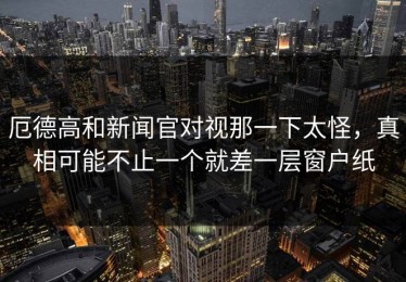 厄德高和新闻官对视那一下太怪，真相可能不止一个就差一层窗户纸